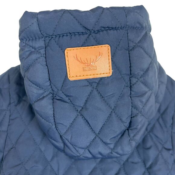 Murmurbear Baby Suit Blue Navy Quilted Warm 6-9 Months Blue Horn Deer - Picture 6 of 7